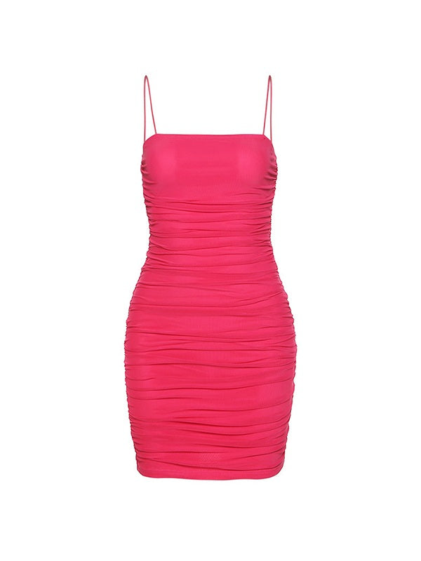 Ruched Slip Bodycon Mini Dress