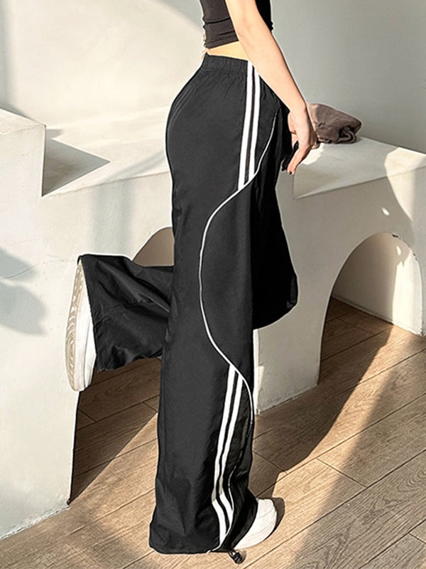 Piping Side Stripe Baggy Sweatpants