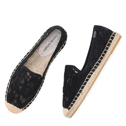 Women's New Espadrilles Mujer Casual Fashion Flat Shoes Sapatos Flax Ballet Chaussure For Espadrille Comfortable Slippers