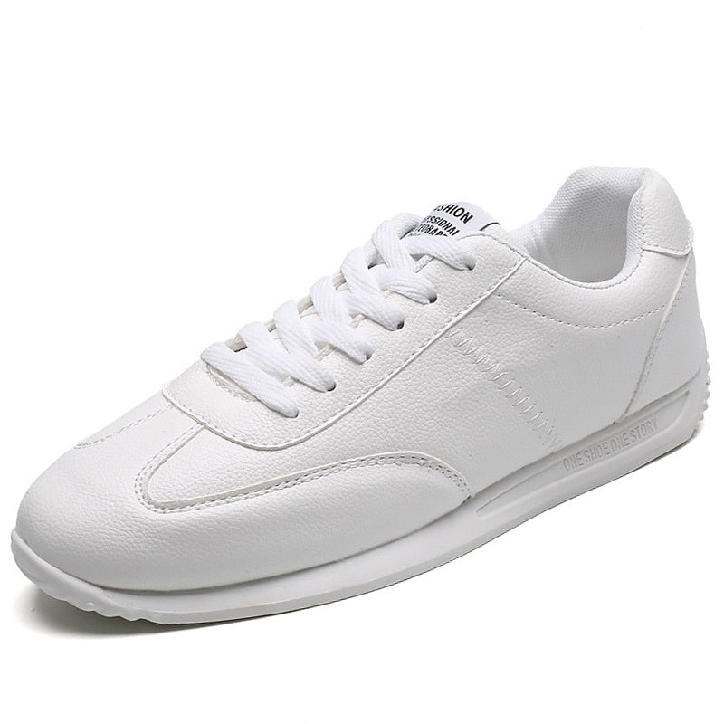 White Leather Sneakers Boys Sport Vulcanized Shoes Men Comforthable Spring Sneakers Mens Casual Shoes  Fashion School Tennis