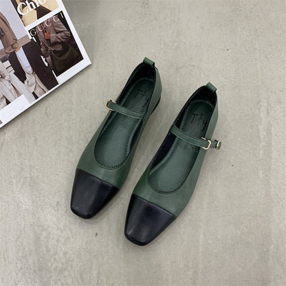 Brand New Flats Shoes Women Low Heel Ballet Square Toe Shallow Shoe Slip On Loafer Round Toe Ballet Flat Shoes zapatos