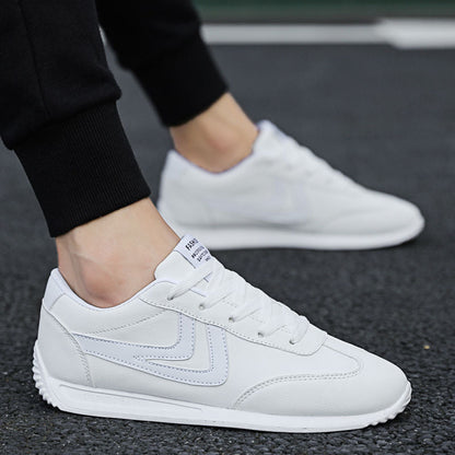 White Leather Sneakers Boys Sport Vulcanized Shoes Men Comforthable Spring Sneakers Mens Casual Shoes  Fashion School Tennis