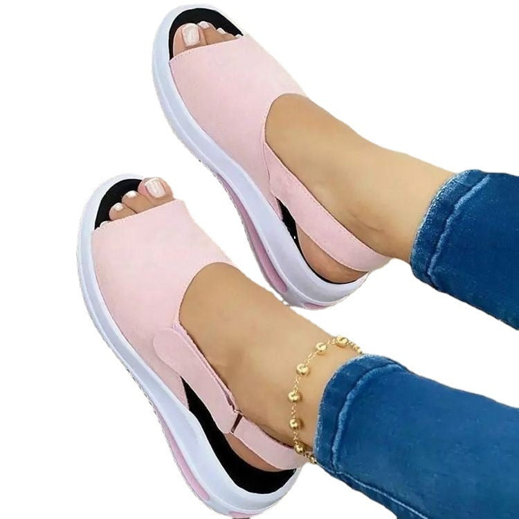 Fashion Shoes Women Platform Sandals Stretch Fabric Summer Women's Shoes Comfort Walking Ladies Sandalias Female Casual Footwear