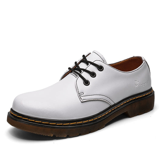 Men Oxfords Genuine Leather Dress Shoes Brogue Lace Up Mens Casual Shoes  Work Tooling shoes Men Plus Size 38-47