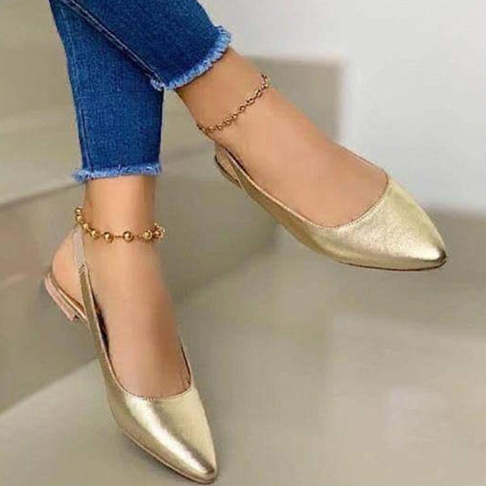 Summer Wedges Sandals Women Shoes Classic Pointed Toe Buckle Ankle Shoes for Female Solid Color Sexy Slingback Slippers