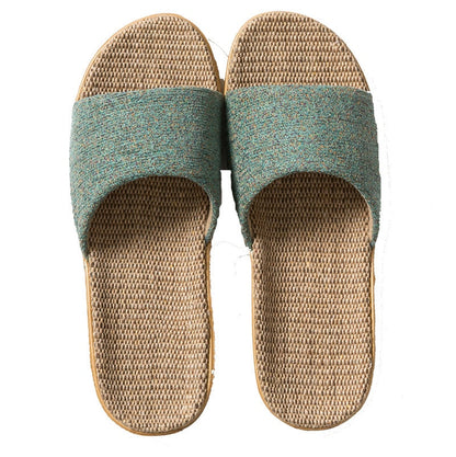 Suihyung 6 Colors Linen Slippers For Women Men All Season Home Shoes Indoor Slippers Flip Flops Female Flax Slides Flat Sandals