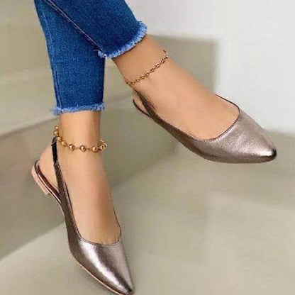 Summer Wedges Sandals Women Shoes Classic Pointed Toe Buckle Ankle Shoes for Female Solid Color Sexy Slingback Slippers