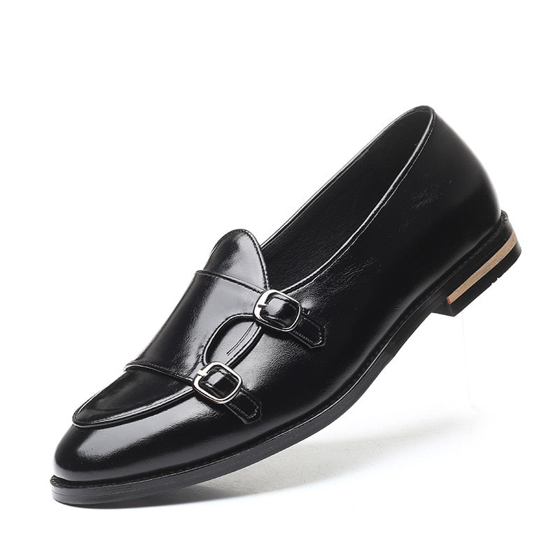 Men's Cusual Leather Shoes Wedding Party Shoes Fashion Men Slip-on Buckle Shoe Mens Loafers Moccasins Driving Flats