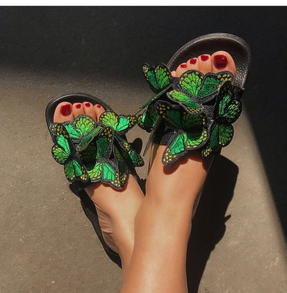 Fashion Women Sandals Open Toe Bohemian Summer Shoes Women Sandals Beach Flat Sandals Butterfly Zapatos De Mujer Free Shipping