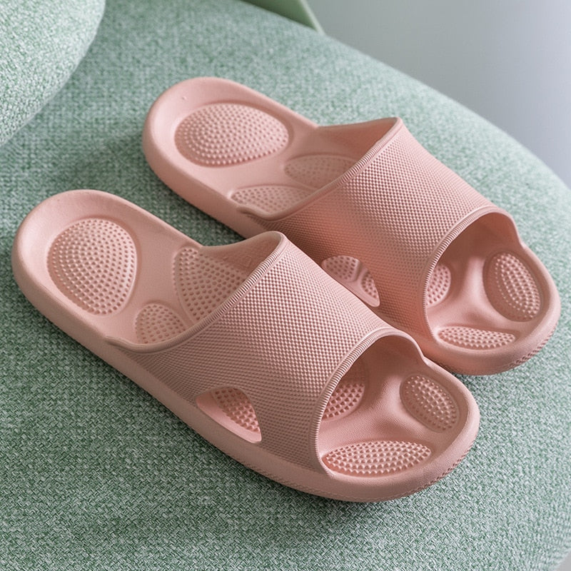 Summer Women Floor Flat Shoes Comfortable Indoor Eva Flip Flops Massage Insole Female Non-slip Bathroom Home Slippers