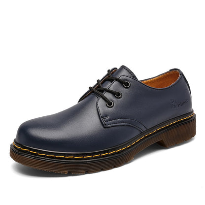 Men Oxfords Genuine Leather Dress Shoes Brogue Lace Up Mens Casual Shoes  Work Tooling shoes Men Plus Size 38-47