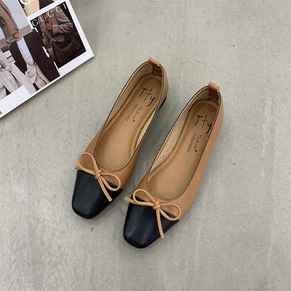 Brand New Flats Shoes Women Low Heel Ballet Square Toe Shallow Shoe Slip On Loafer Round Toe Ballet Flat Shoes zapatos