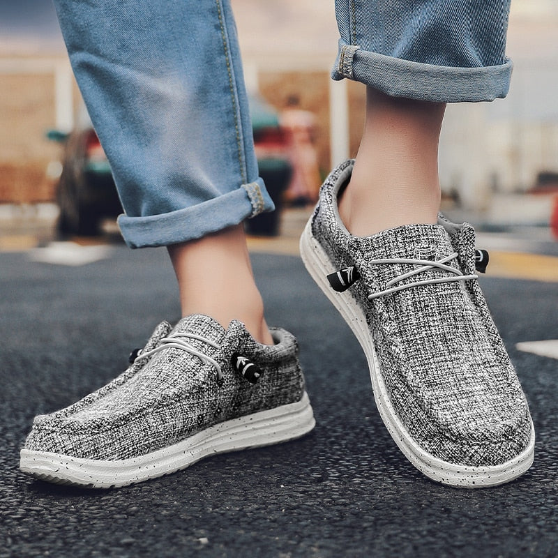 Large Size Outdoor Men's Casual Denim Canvas Shoes Vulcanize Shoes Fashion Luxury Style Designer Breathable Men Sneakers Loafers