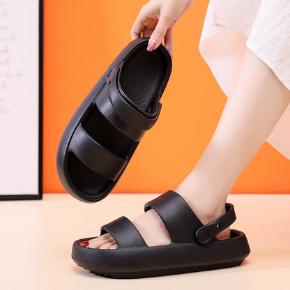 Women Summer Thick Platform Slippers Beach Eva Flip Flops Soft Sole Slide Sandals Leisure Men Ladies Indoor Bath Anti-slip Shoes