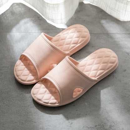 Summer Slippers Women Thick Soft Sole Floor Flat Slides Non-Slip Indoor Flip Flops Bathroom Home Couple Female Men Beach Sandals