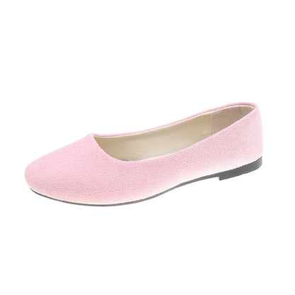 Spirng Women Flats Square Toe Ladies Ballet Shoes Casual Flat Office Work Shoes Candy Color Women Loafers Female Boat Shoes