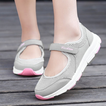 Summer Women Casual Shoes Soft Portable Sneakers Walking Flat Shoes For Women Slip On Soles Breathable White Sneakers Shoes