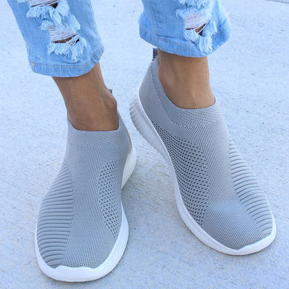 Women Flat Slip on White Shoes Woman Lightweight White Sneakers Summer Autumn Casual Chaussures Femme Basket Flats Shoes