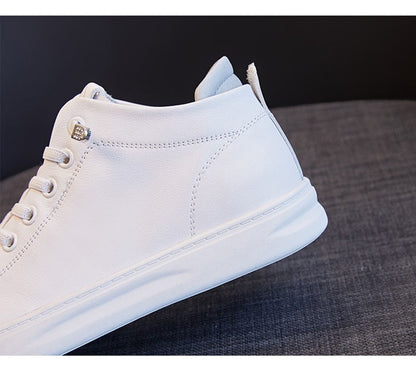 Spring Summer Shoes Women Sneakers Genuine Leather White Shoes Fashion Ladies Sneakers Flat Casual Soft Footwear A3375