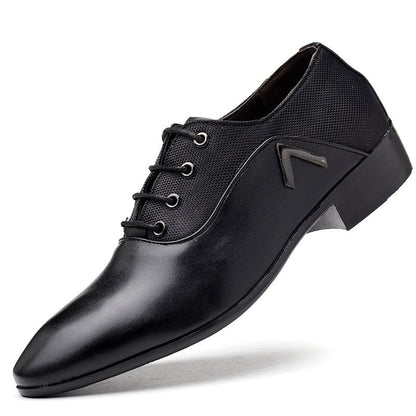 Men Leather Shoes Business Dress Shoes All-Match Casual Shoes Shock-Absorbing Footwear Wear-Resistant