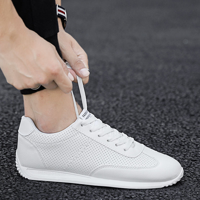 White Leather Sneakers Boys Sport Vulcanized Shoes Men Comforthable Spring Sneakers Mens Casual Shoes  Fashion School Tennis