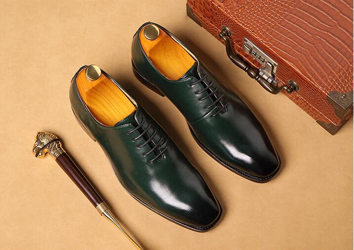 Men's Business Dress Shoes Office Leather Shoes Mens Lace-up Casual Wedding Party Shoes Fashion Men Flats Plus Size