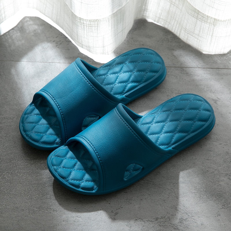 Summer Slippers Women Thick Soft Sole Floor Flat Slides Non-Slip Indoor Flip Flops Bathroom Home Couple Female Men Beach Sandals