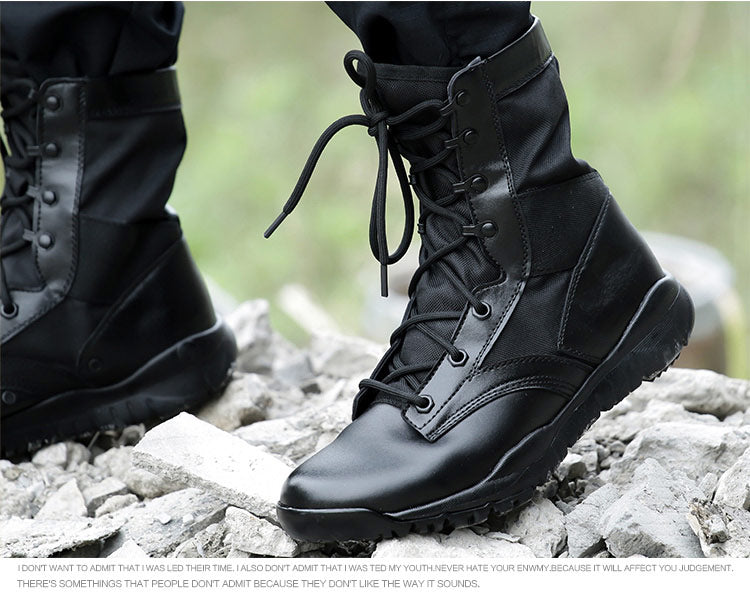 Lightweight Military Black Boots Men Breathable Spring Summer Shoes Tactical Combat botas hombre Militares Chaussure Homme