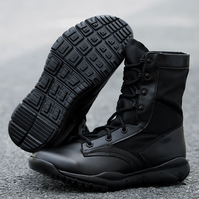 Lightweight Military Black Boots Men Breathable Spring Summer Shoes Tactical Combat botas hombre Militares Chaussure Homme