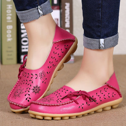 Women's Shoes Fashion Women Flats Genuine Leather Loafers Women's Moccasins Flats Ladies Shoes Female Slip On Ballet Flat Shoes