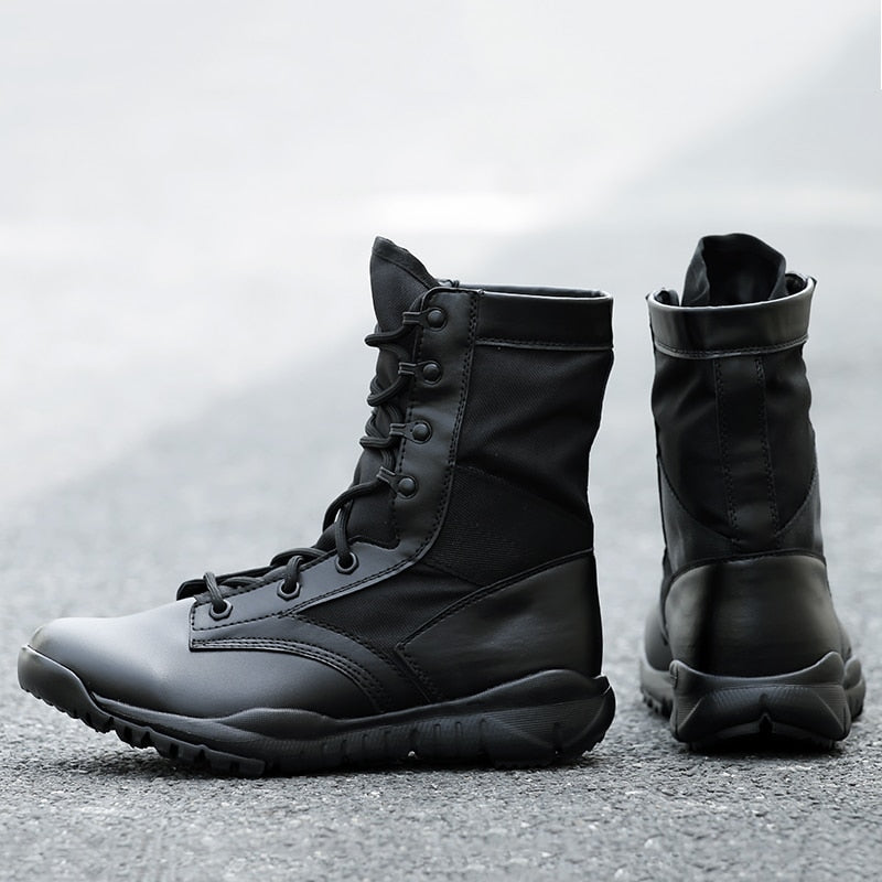 Lightweight Military Black Boots Men Breathable Spring Summer Shoes Tactical Combat botas hombre Militares Chaussure Homme