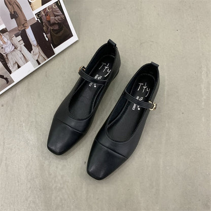 Brand New Flats Shoes Women Low Heel Ballet Square Toe Shallow Shoe Slip On Loafer Round Toe Ballet Flat Shoes zapatos