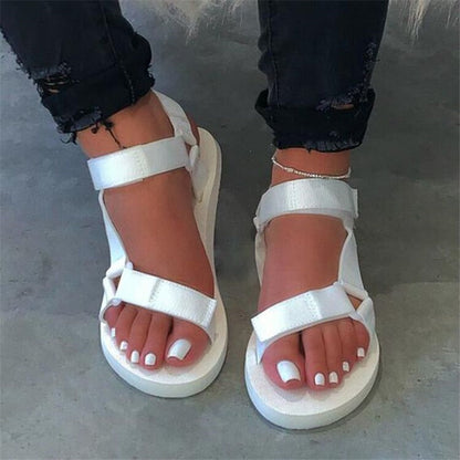 Casual Open-toe Women Sandals Non-slip Black Hook Loop Platform Sandals Shoe Female Summer Beach Shoes