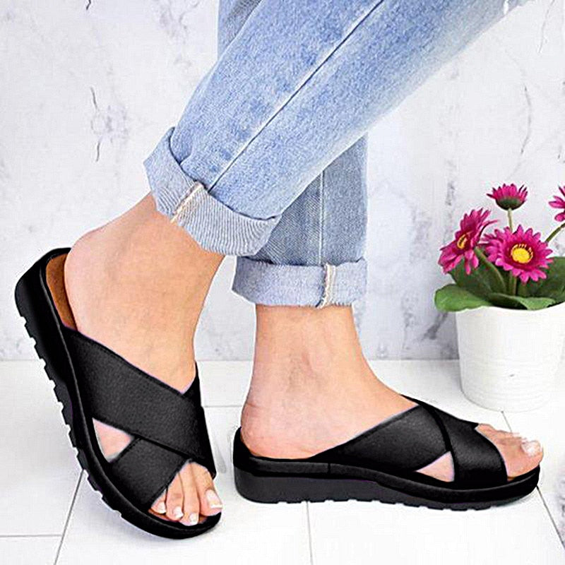 Women's Sandals Slip On Platform Shoes Woman Beach Outdoor Shoes Ladies Wedge Sandal Women Walking Female Chaussures Femme