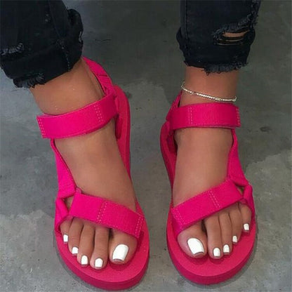 Casual Open-toe Women Sandals Non-slip Black Hook Loop Platform Sandals Shoe Female Summer Beach Shoes