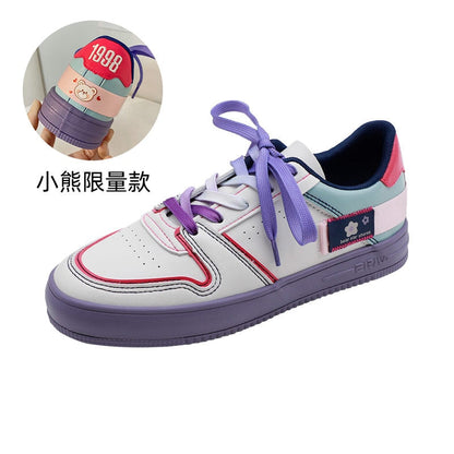 Fashion Young Girls Spring Korean Low Top Student Sports Shoes Casual Flats Lace Up Running Sneakers Canvas Women's Espadrilles