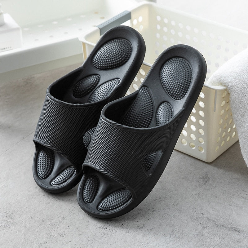 Summer Women Floor Flat Shoes Comfortable Indoor Eva Flip Flops Massage Insole Female Non-slip Bathroom Home Slippers