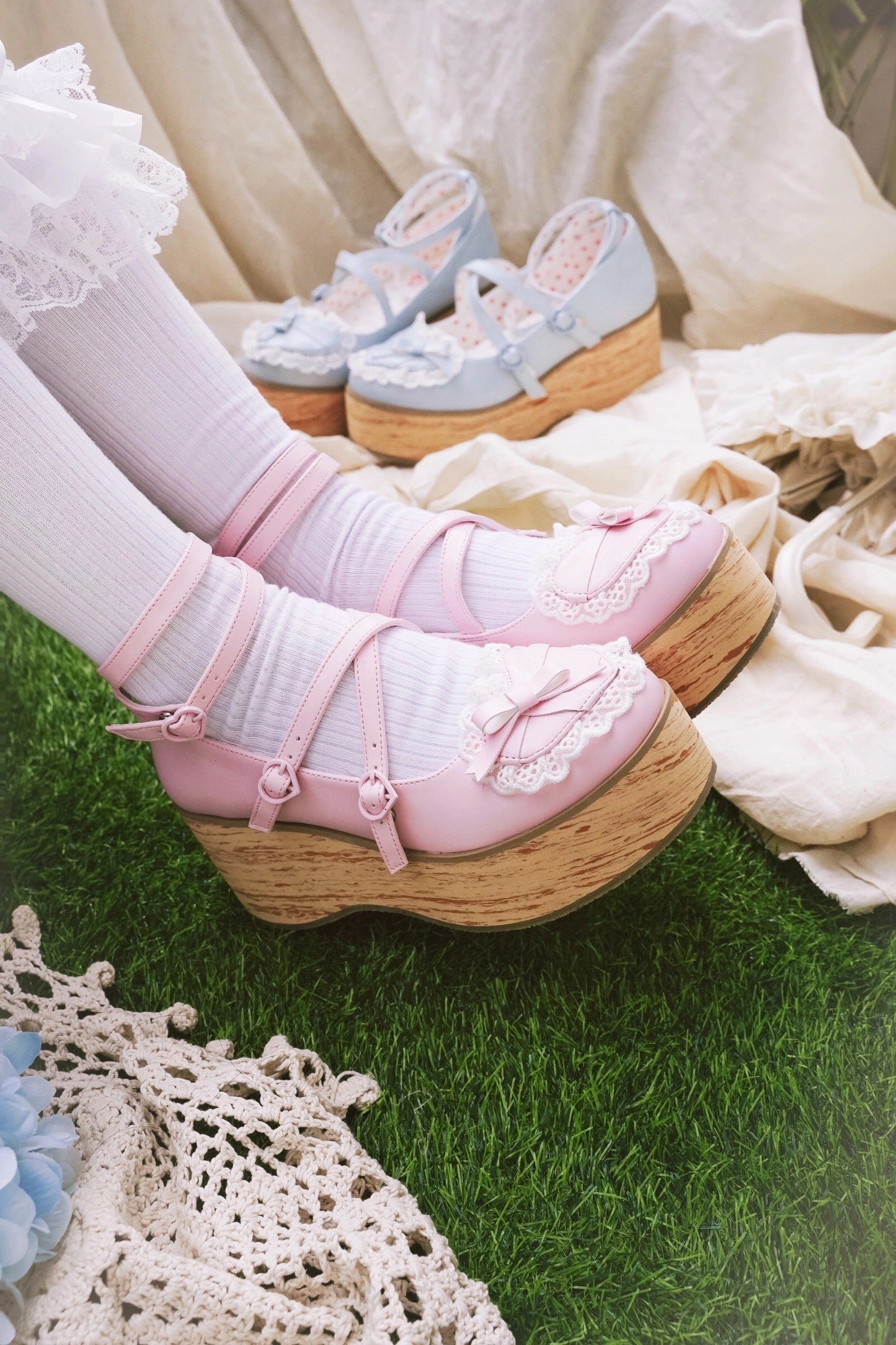 ♡ Vintage Cream Cake ♡ - Mid-Heel/Platform Shoes