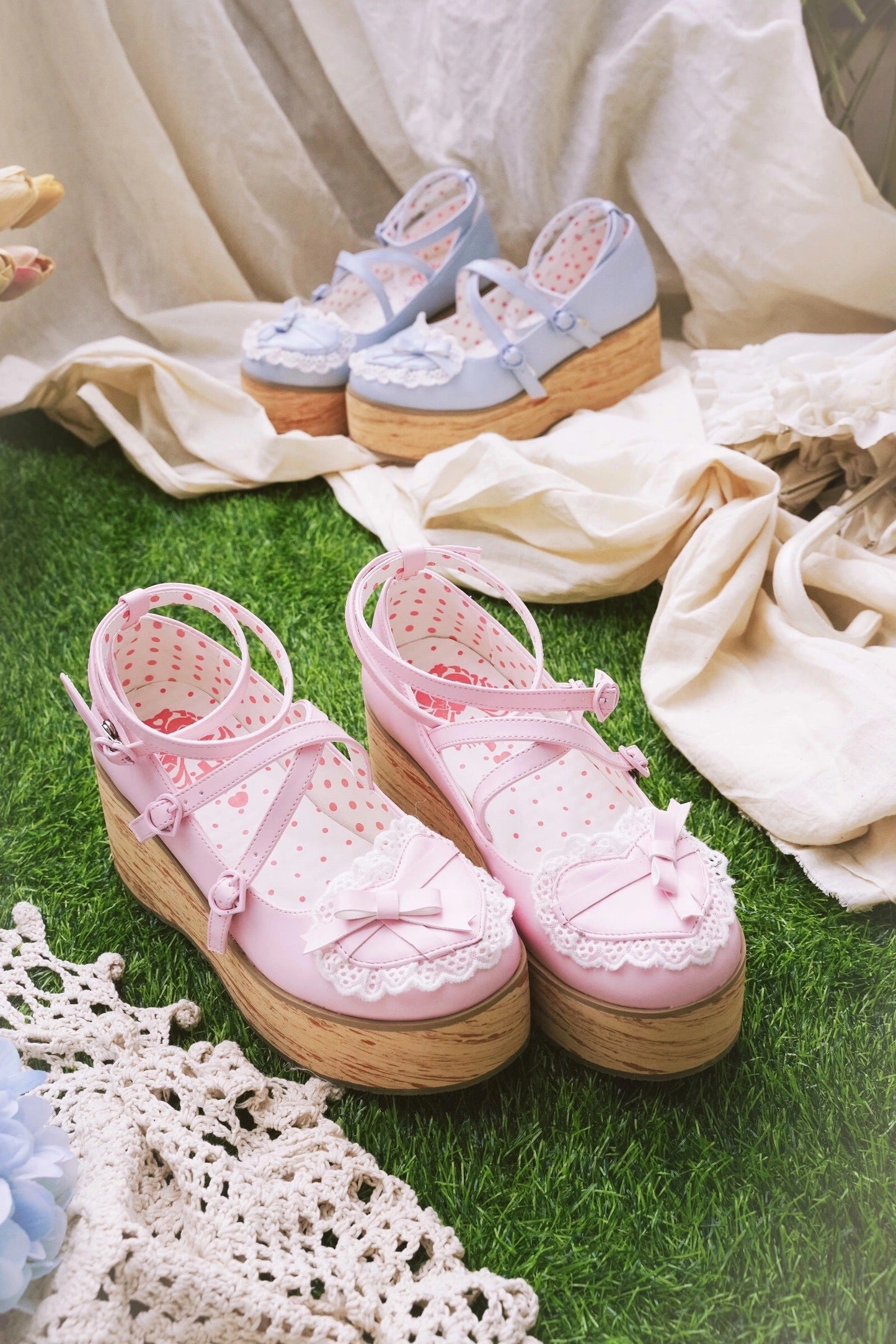 ♡ Vintage Cream Cake ♡ - Mid-Heel/Platform Shoes