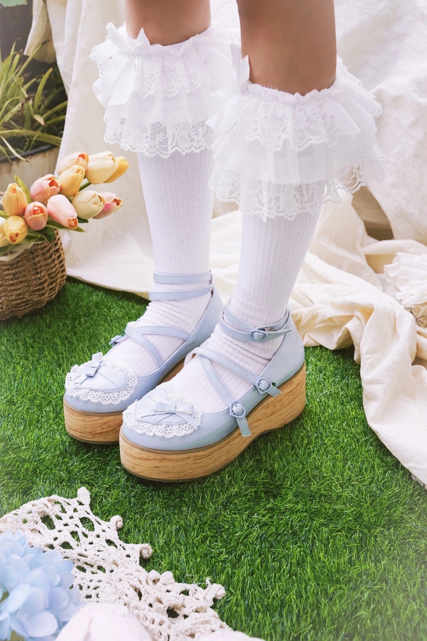 ♡ Vintage Cream Cake ♡ - Mid-Heel/Platform Shoes