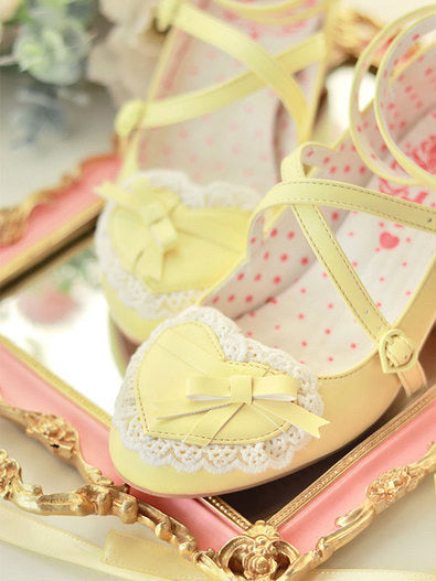 ♡ Vintage Cream Cake ♡ - Mid-Heel/Platform Shoes