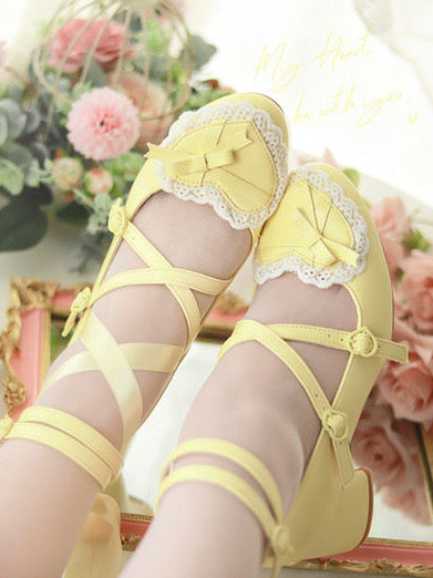 ♡ Vintage Cream Cake ♡ - Mid-Heel/Platform Shoes