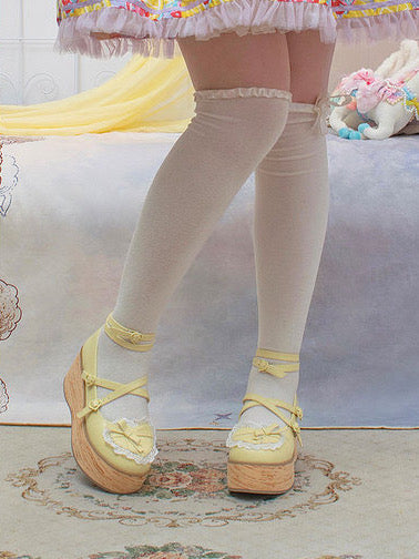 ♡ Vintage Cream Cake ♡ - Mid-Heel/Platform Shoes