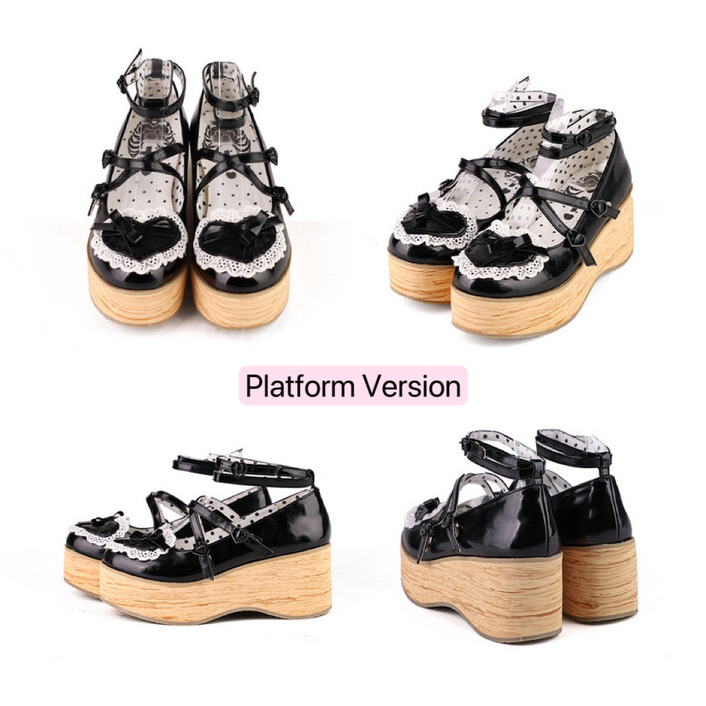 ♡ Vintage Cream Cake ♡ - Mid-Heel/Platform Shoes