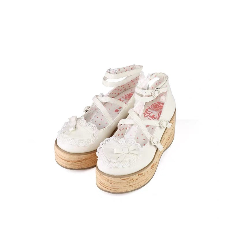 ♡ Vintage Cream Cake ♡ - Mid-Heel/Platform Shoes