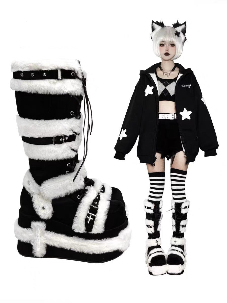 ♡ Bad Bear ♡ - Y2K Chunky Boots