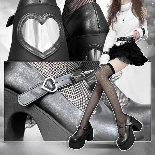 ♡ Heart Mirror ♡ - Dolly Platform Shoes