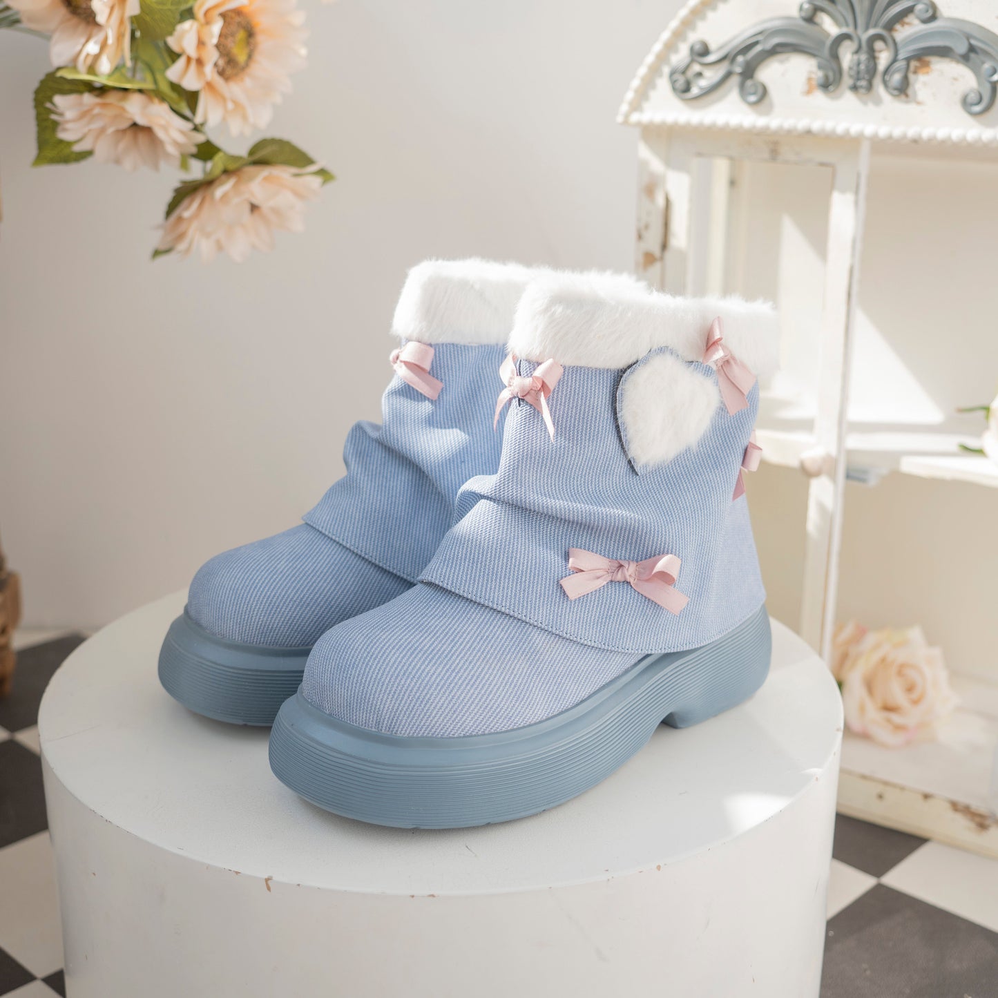 ♡ Snow Doll ♡ - Mid Heel Bootie