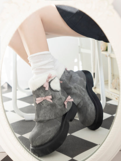 ♡ Snow Doll ♡ - Mid Heel Bootie