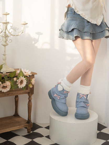 ♡ Snow Doll ♡ - Mid Heel Bootie